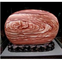 奇石 天然奇石 观赏石 极品金海石“财源滚滚”“福如东海”