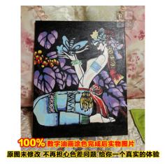 正品特价包邮diy数字油画民族人物客厅装饰画 40*50 风华正茂妆女