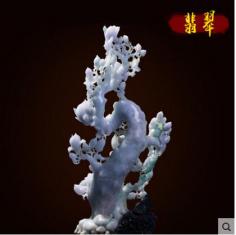 翡翠玉雕四季如春独具特色天然玉石大师雕刻南阳玉雕奇石美玉摆件
