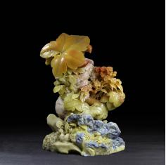 石君斋 青田石雕精品摆件 冬去春来枫叶雕件 收藏级珍品