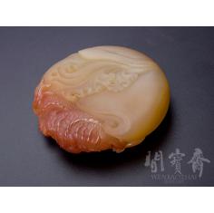 龙陵天然正品黄龙玉把件玩件【问宝斋】老山筋料 生意兴隆01YA037