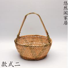 纯手工竹编竹篮工艺品竹篓竹簸箕竹编筐竹子竹筐竹篮竹扁竹匾手工