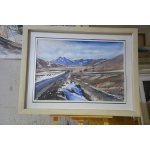 吴济民---西藏雪景系列1，水彩写生，室内装饰画精品 挂画 ，画家真迹