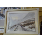 吴济民---西藏雪景系列3，水彩写生，室内装饰画精品 挂画 ，画家真迹