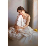 王柔作品，美女画作系列9，超现实写真  室内挂画精品， 装饰画，美女写真，画家真迹