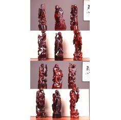 特色精品收藏，珍藏品，十八罗汉 ，印度小叶紫檀整料雕刻，无任何拼补，这么设计仅此一套