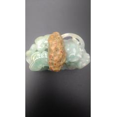 阿拉善地表筋脉石，玉化飘花秀美，一等品
