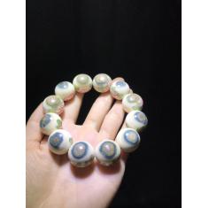 【品名】蓝眼手串 【尺寸】2.0 【编码】B-21911 【描述】新款蓝眼手串 带有彩绘图案 