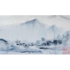 云梦江南，冯少帅山水画，三尺斗方