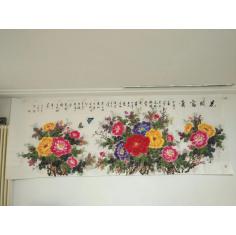 菊浓精品牡丹4幅，大四尺2张，大六尺2张整纸，画家签名 。报价为单张，购买时注明第几幅。