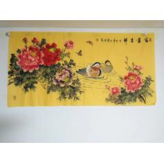 菊浓精品牡丹4幅，大四尺2张，大六尺2张整纸，画家签名 。报价为单张，购买时注明第几幅。