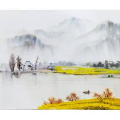 冯少帅布面彩墨，四尺斗方