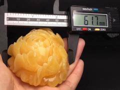 86.4克满蜜暴力鸡油黄牡丹花，蜡质厚实