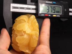 86.4克满蜜暴力鸡油黄牡丹花，蜡质厚实