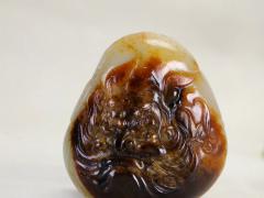 【籽.钟馗纳福】新疆和田籽料钟馗挂件 玉质温润 油性十足 皮色老熟 毛孔清晰 精雕钟馗，豹头环眼，铁面虬鬓，相貌奇异，神态威严，钟魁伴于身畔，也会给您带来平安，驱邪送福