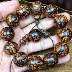 正宗黄花梨手串精品老料油梨瘤疤佛珠手链男女情侣手串