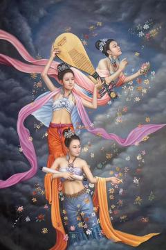 张嘉应精品油画100x150cm