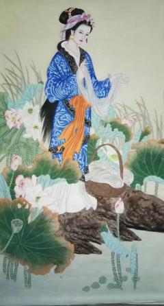 梁辉文老师四尺四美图现作