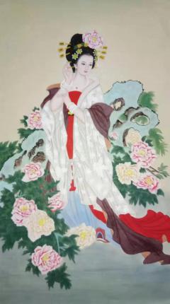 梁辉文老师四尺四美图现作