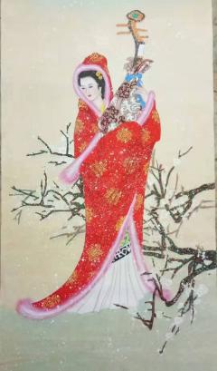 梁辉文老师四尺四美图现作