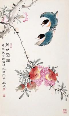 好作品，值得拥有。中国好画家，全国八零后没骨花鸟领军人物马瑞涛老师精品力作，68*34带合影，带合影视频！被全国十大五星级画廊一致认为最具潜力画家之一。师从霍春阳和贾广健教授，作品传承天津美院花鸟精髓，融入了清新淡雅之美！作品被一些资深评论