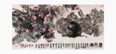 丁浩然老师猴子系列，138x68cm