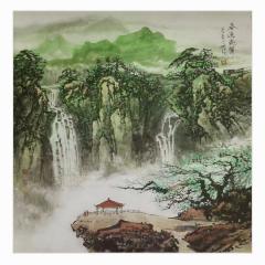 师从北派山水画家师恩钊先生，河北美协会员，孙红光老师原创精品山水，作四尺斗方 保真  合影  收藏证书  小视频  ！