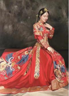 古典美女油画90.120