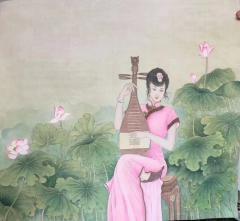 刘明强老师工笔新作美女图