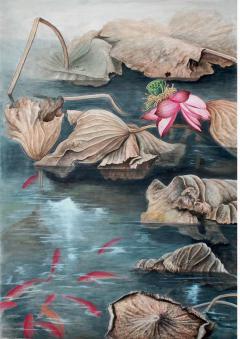 现代密体山水画家，国家一级美术师，李玉春老师新作，保真合影视频