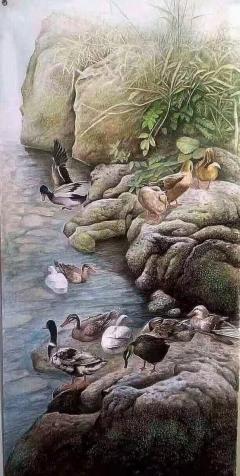 现代密体山水画家，国家一级美术师，李玉春老师新作，保真合影视频