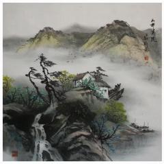 刘剑刚四尺斗方现货作品 68cmx68cm