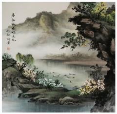 刘剑刚四尺斗方现货作品 68cmx68cm