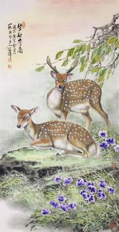 左进伟！四尺整纸，合影，海南美协副主席