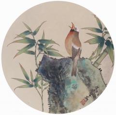 张坚盛老师工笔花鸟小品现货