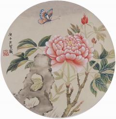 张坚盛老师工笔花鸟小品现货