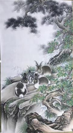 工笔画家李天晓老师精品四尺工笔