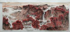 张朝彬老师山水现货，240x100cm