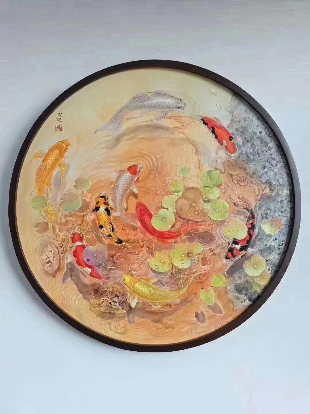 吴文健老师油画60×60，带合影视频