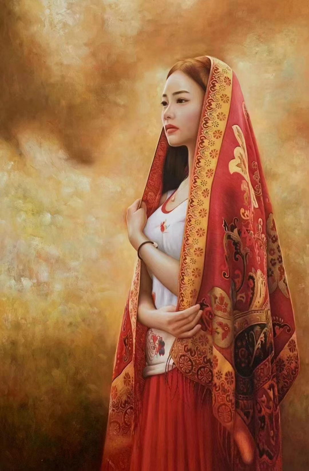 张嘉应，精品油画80x120cm