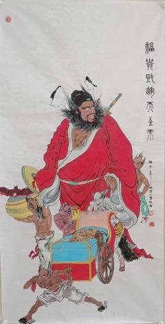 秦大勇，钟馗，138x68cm