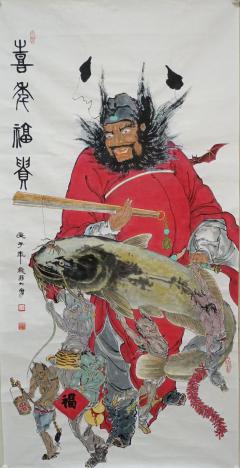 秦大勇，钟馗，138x68cm