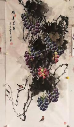 韩宗华，精品葡萄，138x68cm