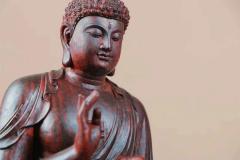 印度小叶紫檀「释迦牟尼佛」  规格：长30.8×宽28.6×高41.3cm   净重19.1斤。沉香雅集售。