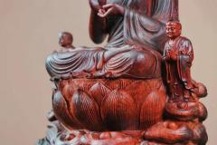 印度小叶紫檀「释迦牟尼佛」  规格：长30.8×宽28.6×高41.3cm   净重19.1斤。沉香雅集售。