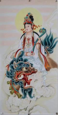 胡记领老师作品欣赏，佛教人物画