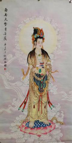 胡记领老师作品欣赏，佛教人物画