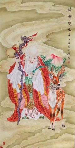 胡记领老师作品欣赏，佛教人物画