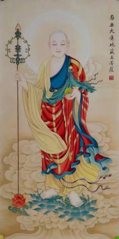 胡记领老师作品欣赏，佛教人物画