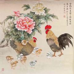 张坚盛老师花鸟作品欣赏，带合影视频收藏证书 ，支持私人订制